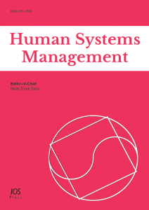 pink cover of the journal Human Systems Management