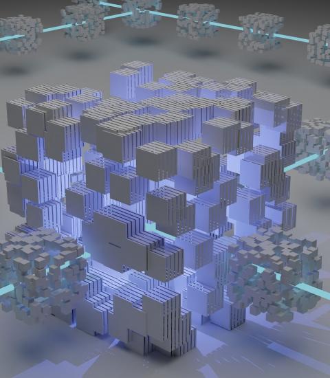 lilac-hued block network