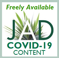 green text on white background for the JAD COVID-19 content banner