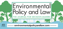 EPL cover visual with green trees and blue base with EnvironmentalPolicyAndLaw.com link