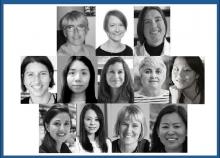 Black and white photos of the female Senior Editors and Associate Editors of StemJournal