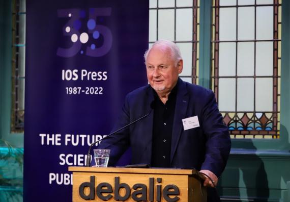 Einar Fredriksson, PhD at the IOS Press 35th anniversary symposium at De Balie in Amsterdam